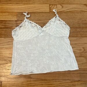 White lace tank top